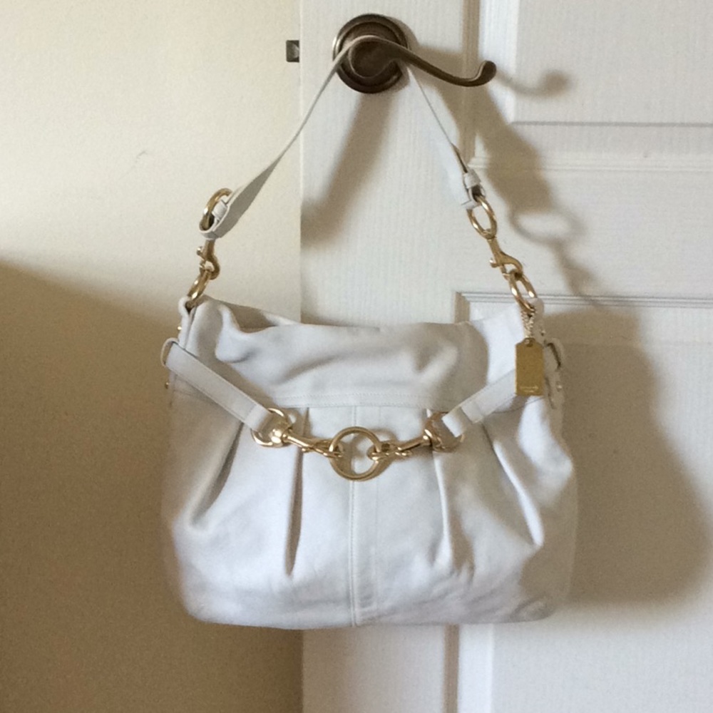 COACH Off-White Leather hobo bag